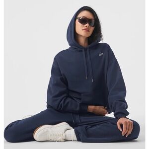 Alo Accolade Set Navy Hoodie and Sweatpants XS/XXS